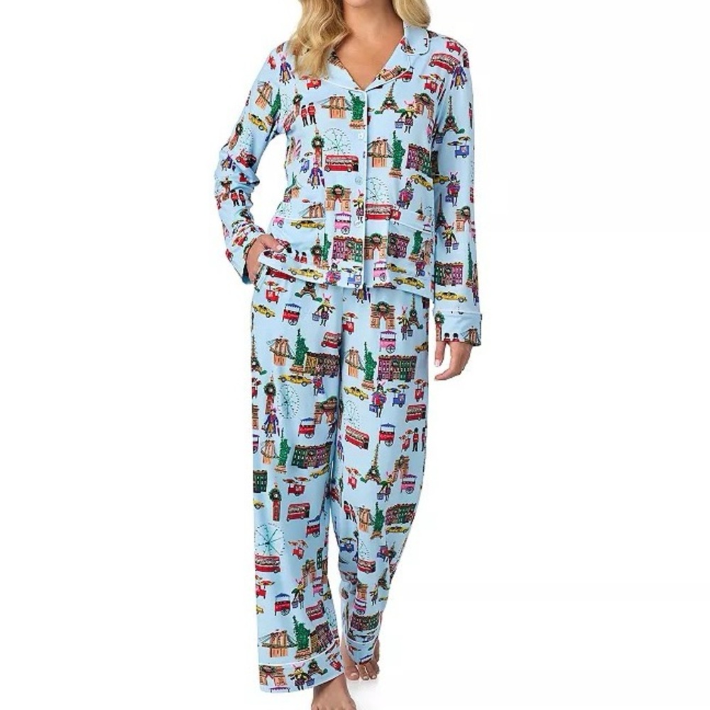 Beauty Sleep Social Eloise Cozy Pajama Set 2pc NEW Holiday Hopping XXL